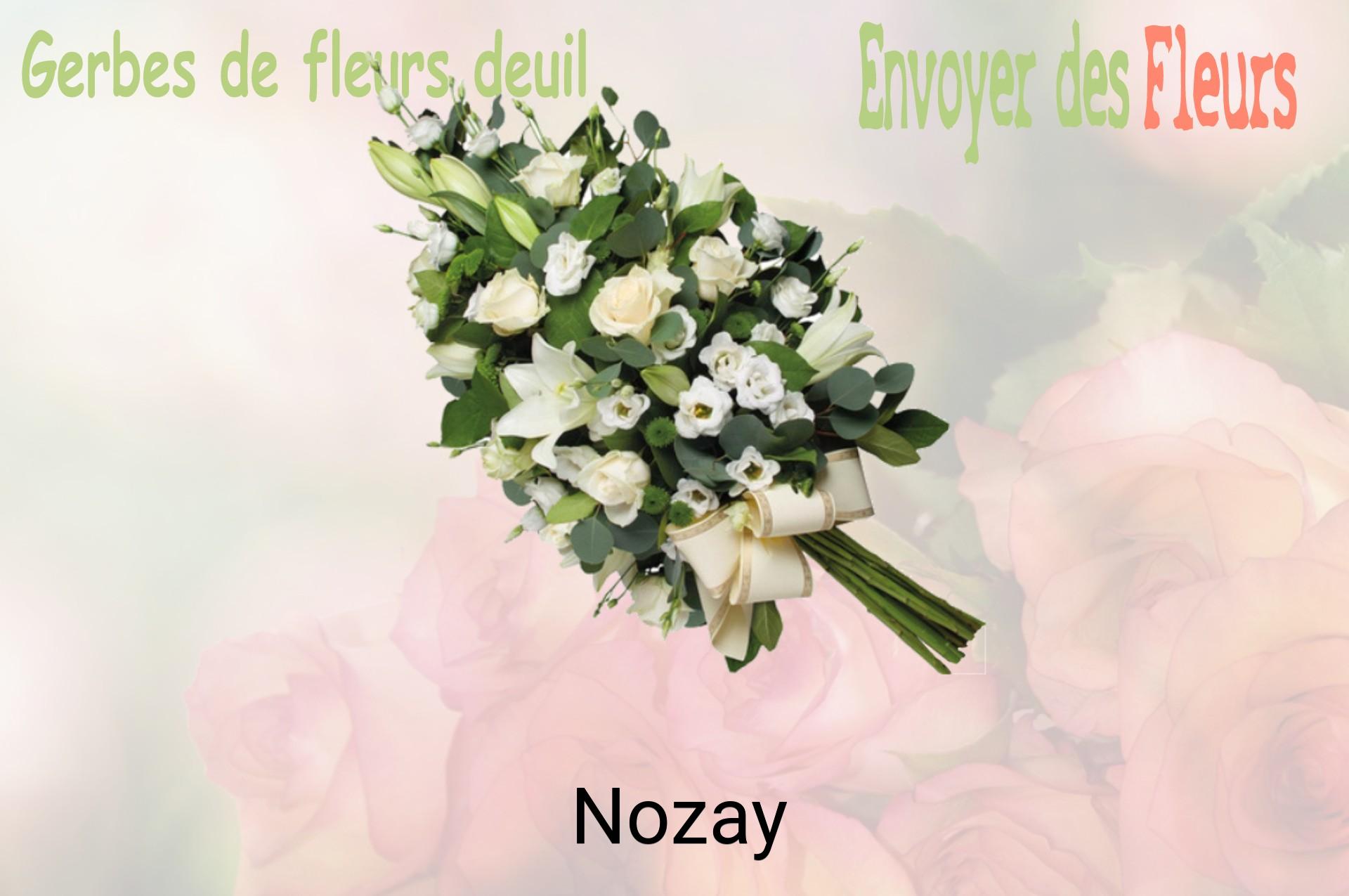 Gerbe de fleurs de deuil livrée à Nozay